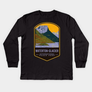 Waterton-Glacier International Peace Park Kids Long Sleeve T-Shirt